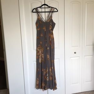 NEOT Free People grey strapping maxi dress